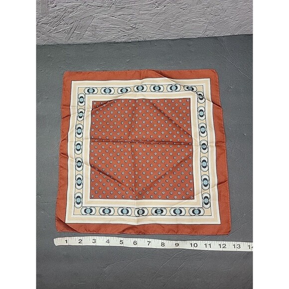 Paisley Print Square Silk Scarf‎ Pocket Scarf Luxurious Handkerchief - Picture 1 of 4